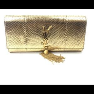 Gold Clutch snake print